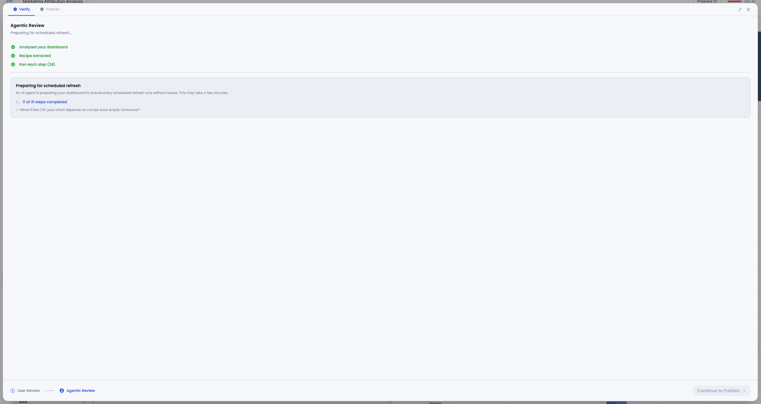 Preparing the workflow for scheduled refresh